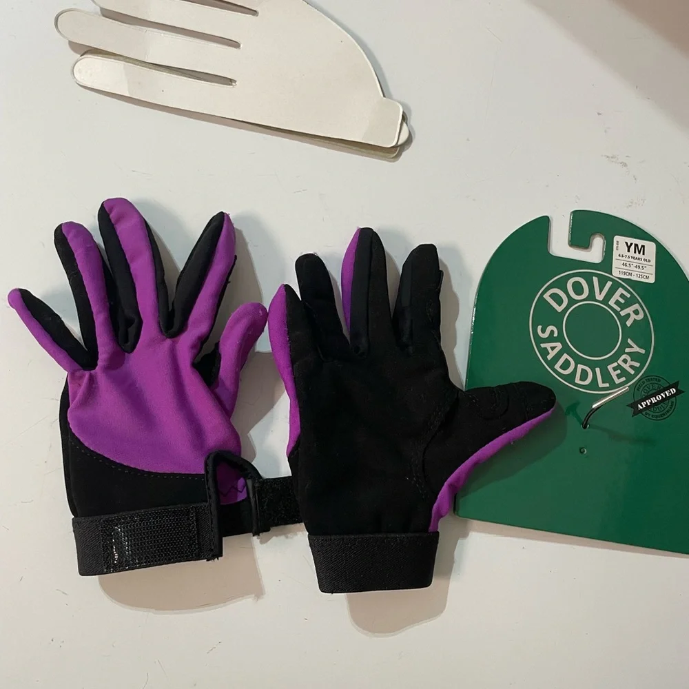 Ovation Purple Kids Riding Gloves
